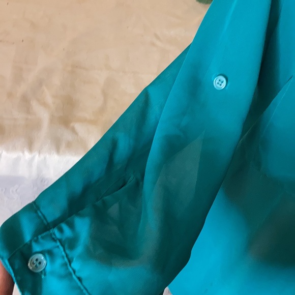 Maurices Teal Sheer Top - Picture 3 of 6
